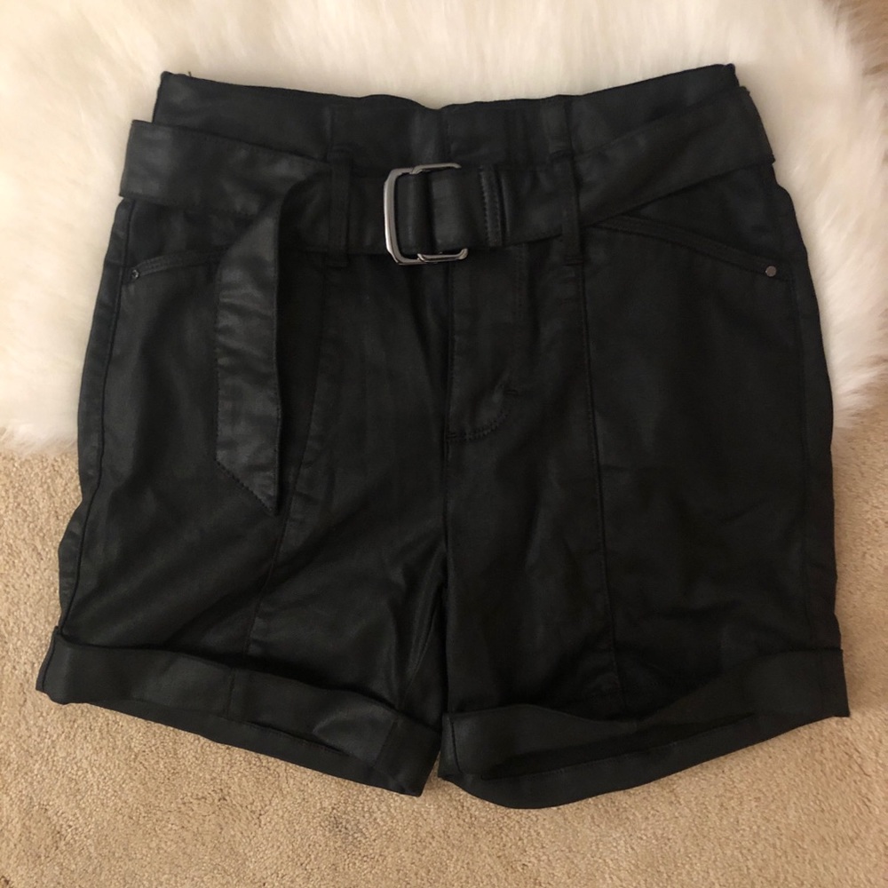 White House Black Market coated denim shorts